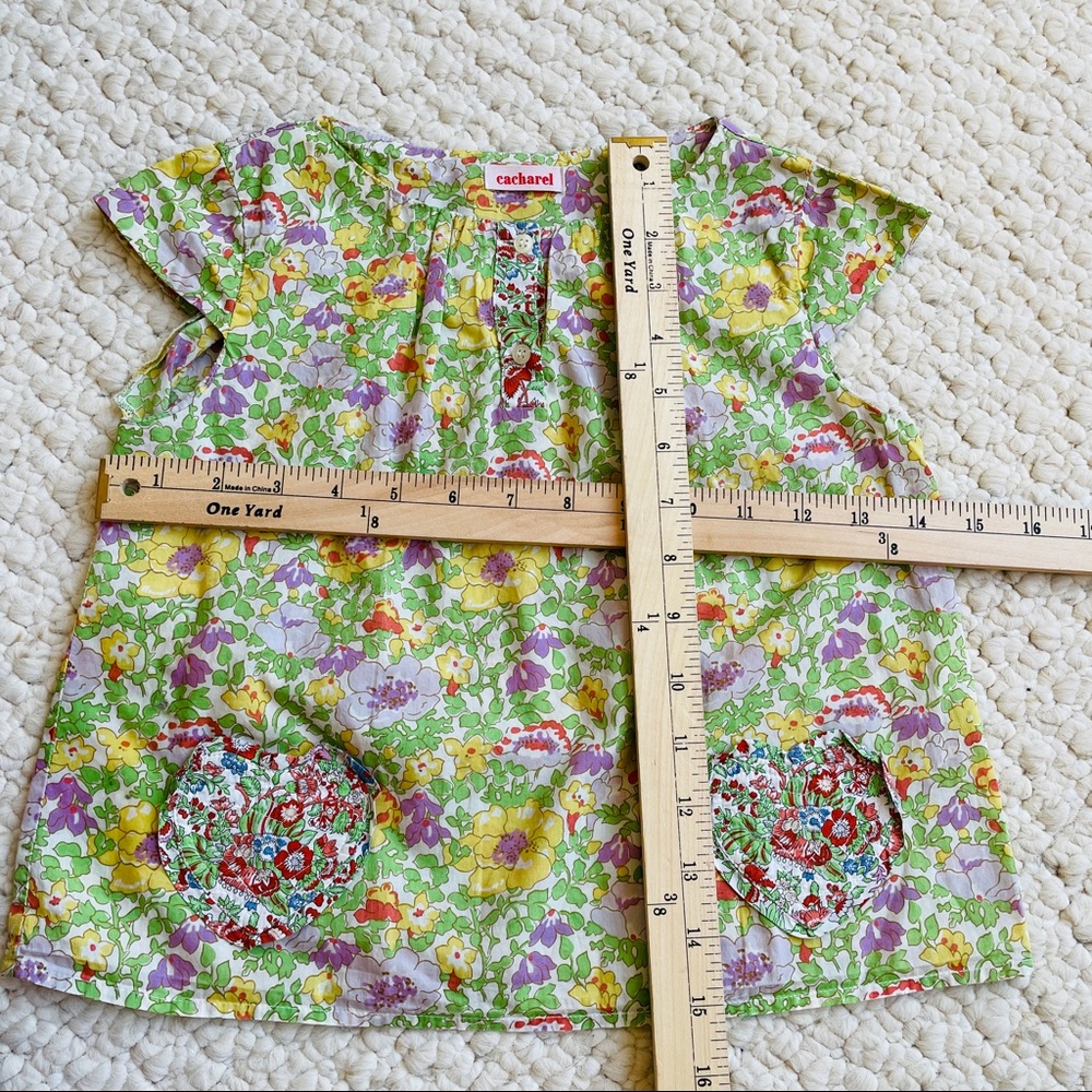 CACHAREL TOP DRESS GIRLS 2T FLORAL FRENCH DESIGNER PATCHWORK COTTAGECORE… - Picture 2 of 8